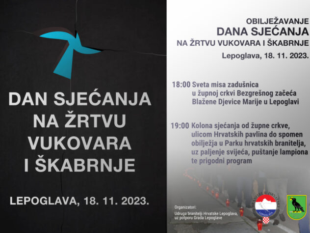 Dan Sjećanja Na žrtvu Vukovara I Škabrnje Obilježit će Se I U Lepoglavi